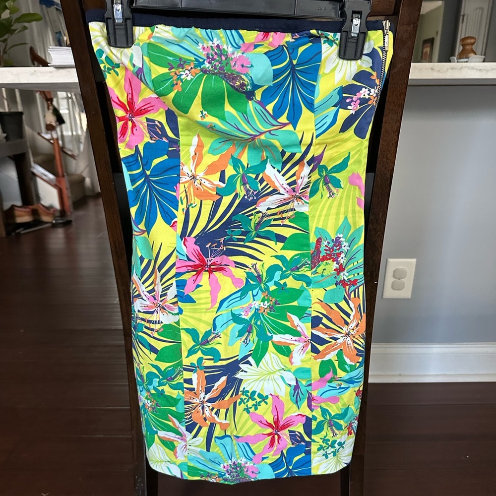 Tropical Floral Print Skirt